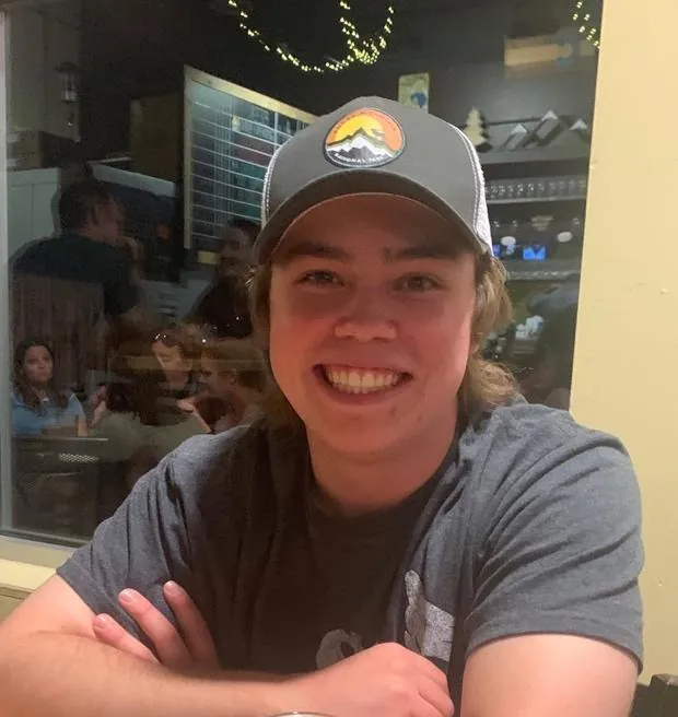 Mason smiling on his 21st birthday, September 2020